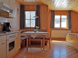 Fridge, oven, dishwasher, coffee/tea maker