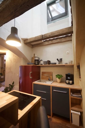 Fridge, microwave, dishwasher, high chair - RenaissanceStube - Altstadt (her) Berge- room in the monument (Torgau)