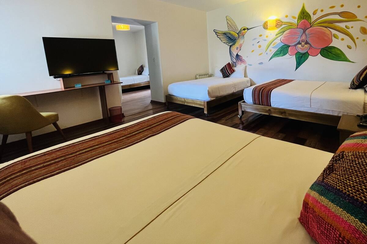Family Room, Multiple Beds, Accessible | In-room safe, desk, laptop workspace, soundproofing