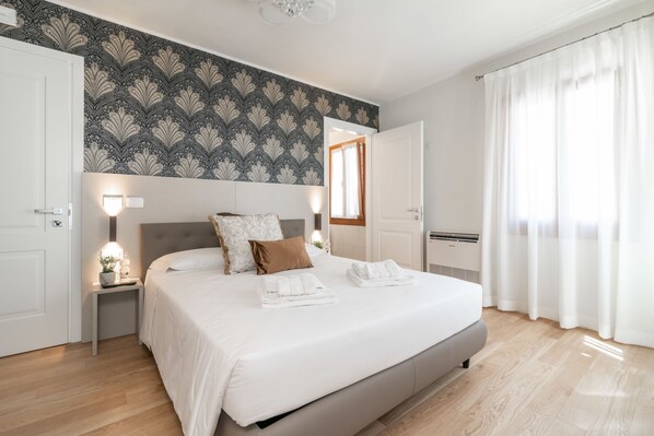 Premium bedding, down duvets, Select Comfort beds, soundproofing