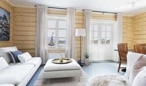 Cabin, 3 Bedrooms, Mountain View, Oceanfront | View from room - Astra Village - Seafront Rorbu Cabins, Lofoten (Vagan)