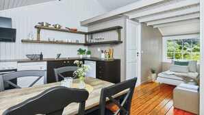 Cabin, 2 Bedrooms, Mountain View, Oceanfront | Private kitchen - Astra Village - Waterfront Rorbu Cabins in Lofoten (Vagan)
