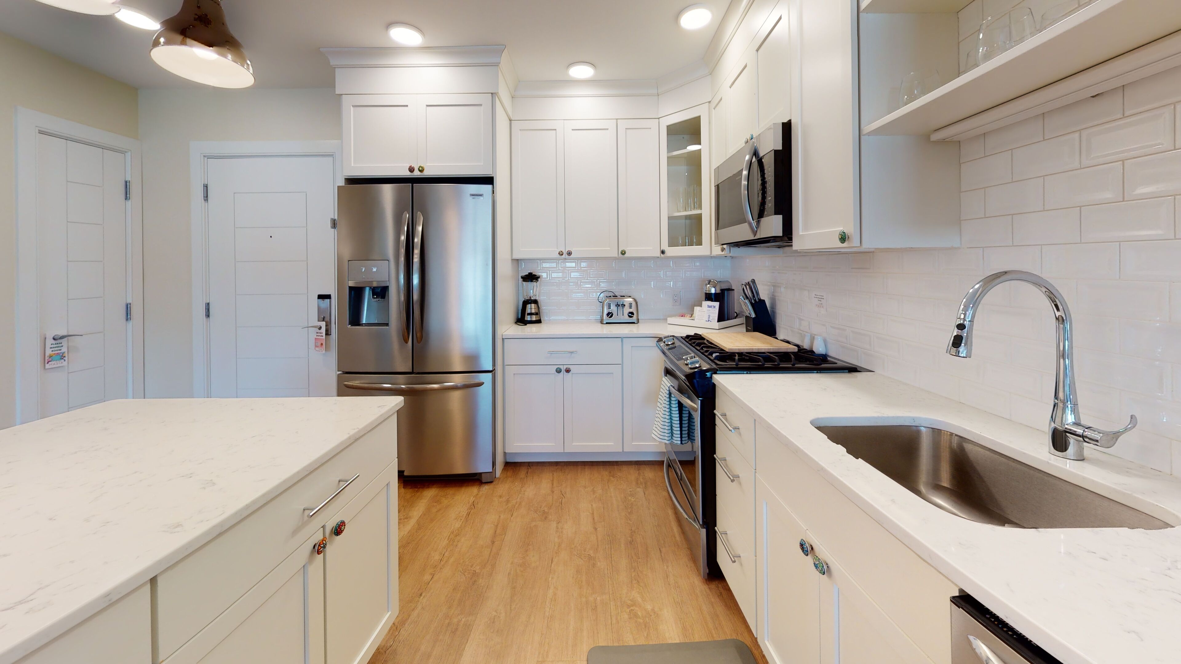 watch hill lighthouse suite | private kitchen | fridge, microwave, coffee/tea maker, freezer