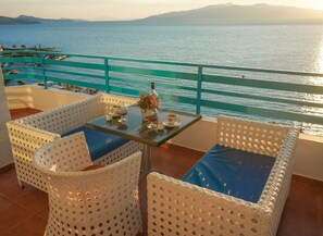 Apartment, 2 Bedrooms, Balcony, Sea View | Terrace/patio - Serxhio Apartments (Sarandë)
