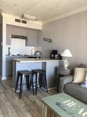 Family Condo, Ocean View (4303 Coral Reef) | Living area | 42-inch flat-screen TV with cable channels, TV, DVD player