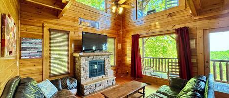 Smart-TV, Kamin, Videospiele, Videothek