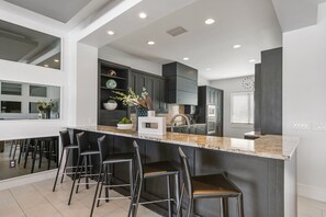 Fridge, microwave, oven, stovetop - Modern Estate | 8,400 sq ft Luxury Villa with Games Room, Private Pool & Spa (Kissimmee)