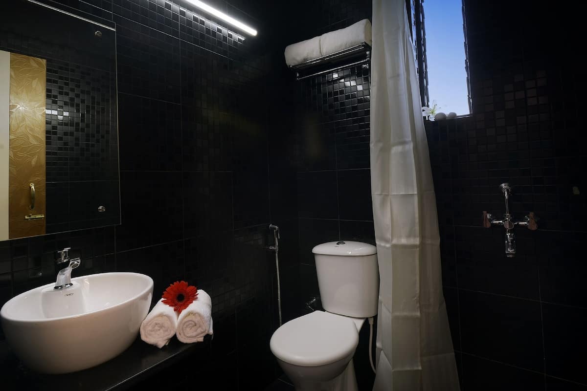 Deluxe Room | Bathroom | Shower, rainfall showerhead, free toiletries, towels