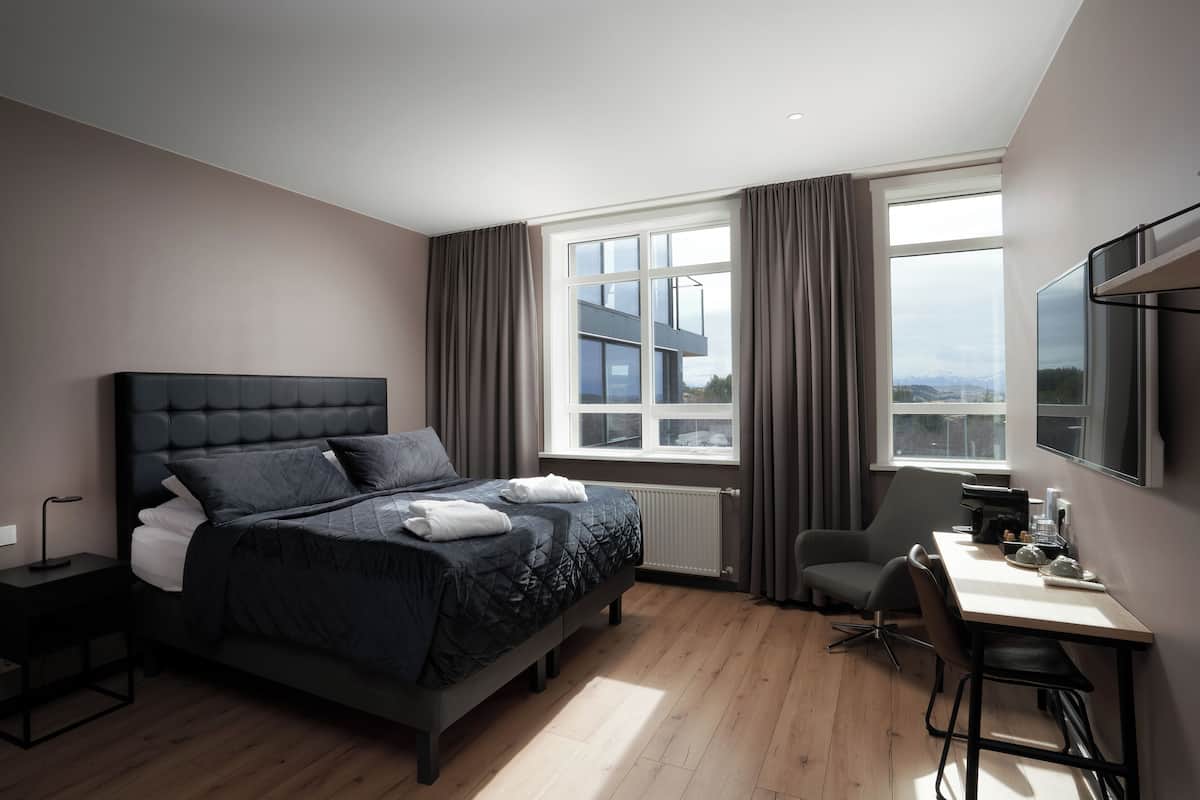 1 slaapkamer, hypoallergeen beddengoed, een bureau, een laptopwerkplek