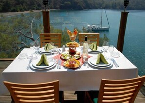 Breakfast, lunch and dinner served - The Bay Beach Club (Fethiye)