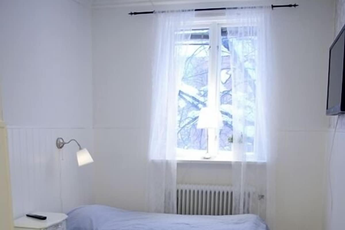 Desk, blackout drapes, iron/ironing board (on request), WiFi (free)