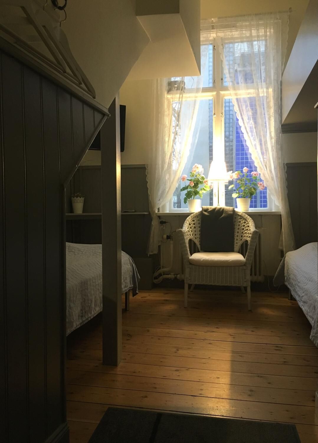 desk, blackout curtains, iron/ironing board, free wifi