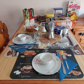 Kontinental frokost er inkludert hver dag