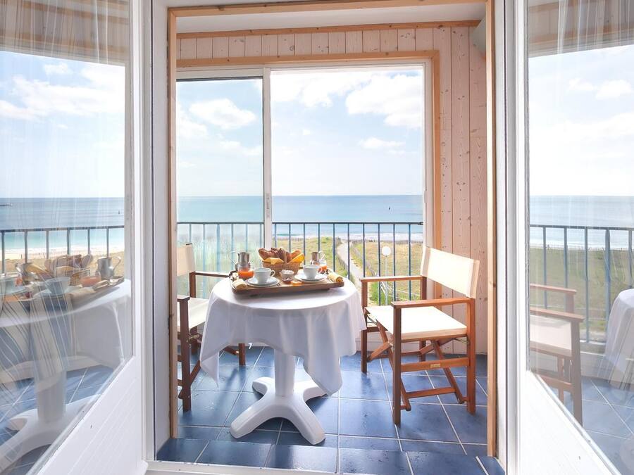 Kamar Double atau Twin, pemandangan samudra | Balkon