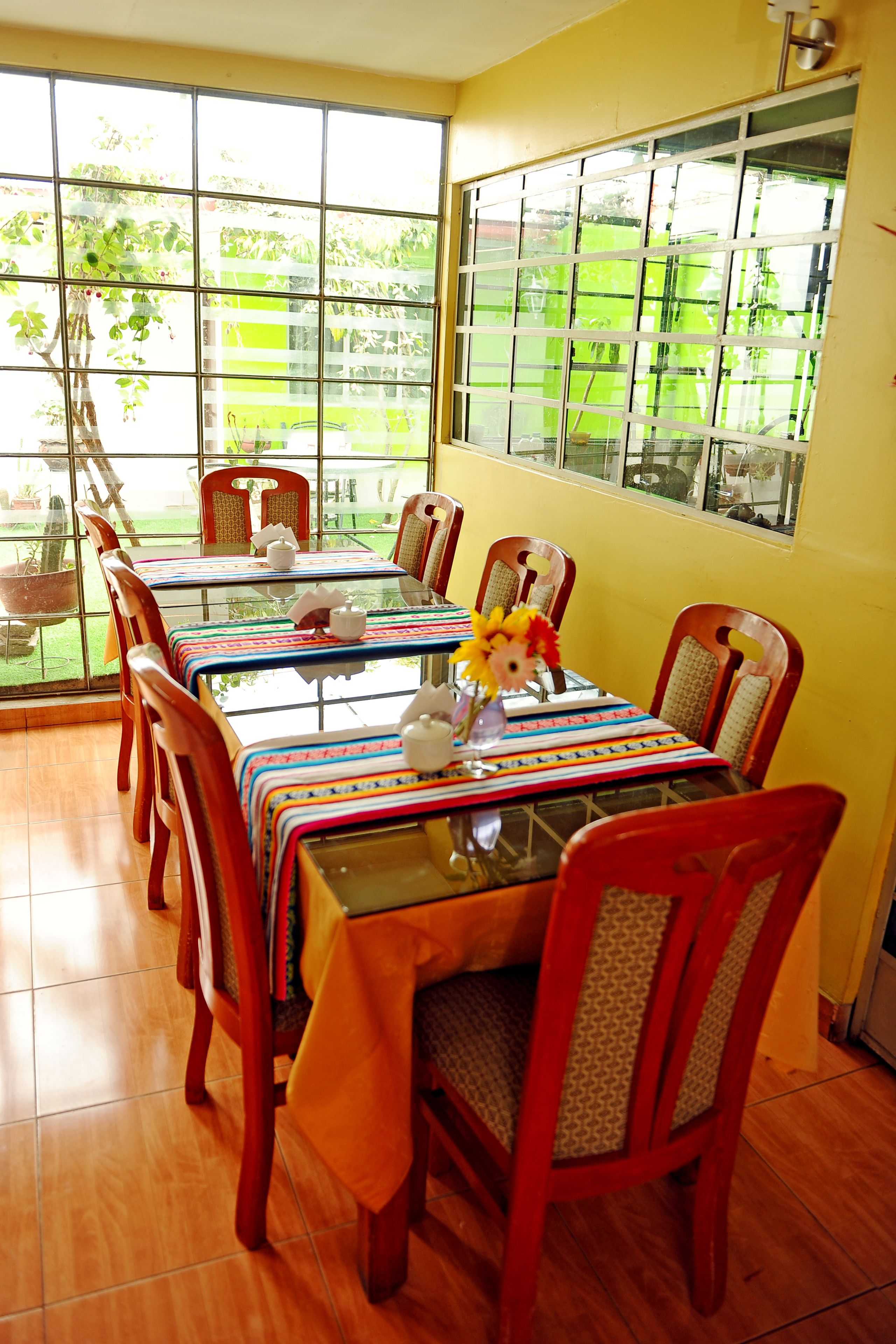 breakfast, lunch, dinner served; garden views