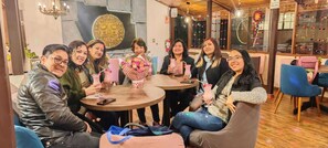 供應早餐、午餐和晚餐，花園景觀