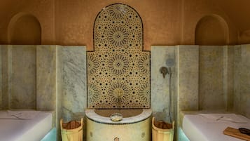 Steam room, Turkish bath/hammam, body treatments, body scrubs, facials