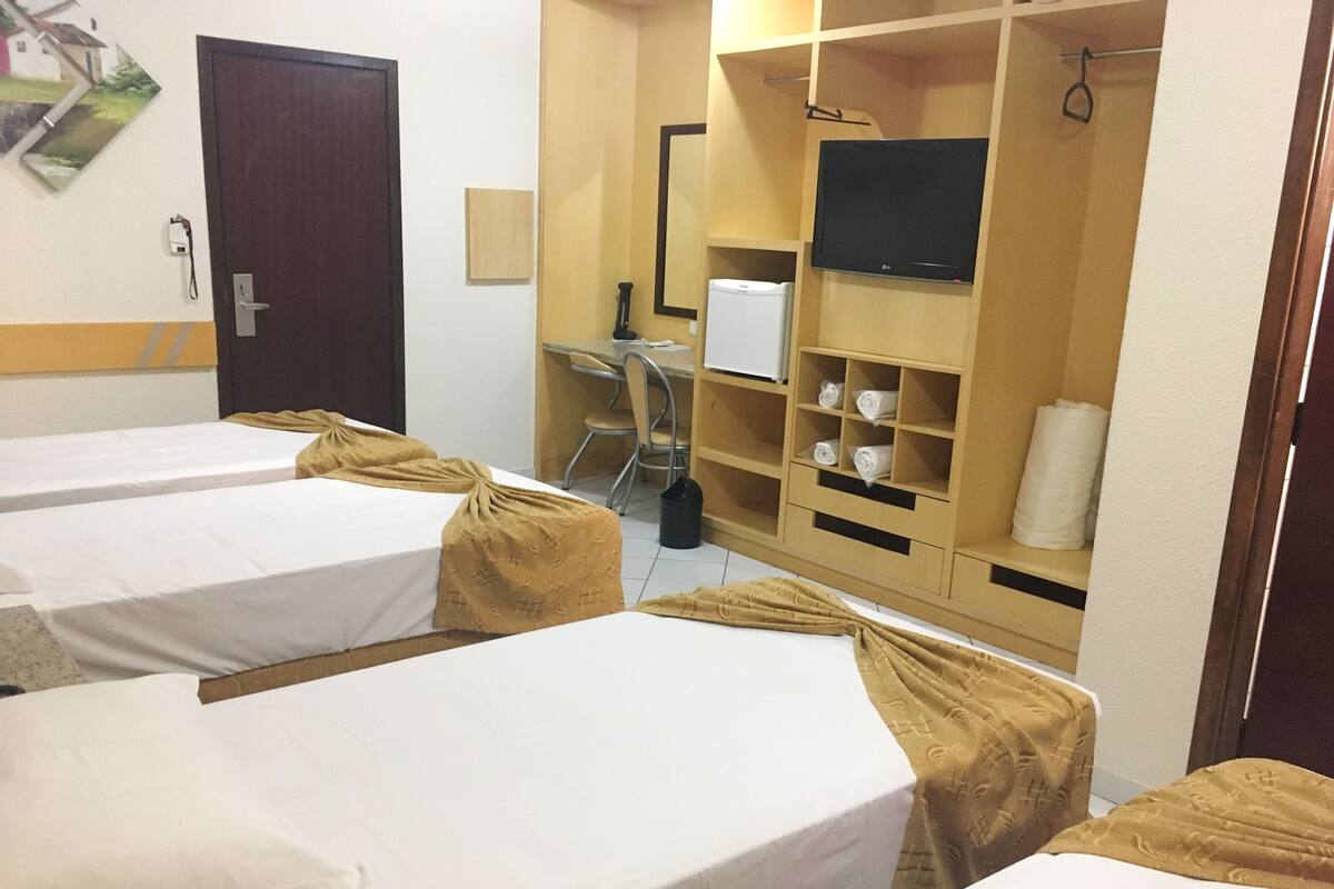 Minibar, desk, blackout drapes, soundproofing