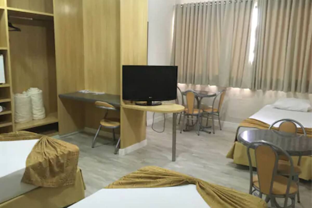 Minibar, desk, blackout drapes, soundproofing