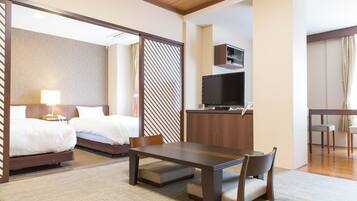 Deluxe-rum - icke-rökare (Japanese Western Style) | Sängtillbehör av högsta kvalitet och värdeförvaringsskåp på rummet