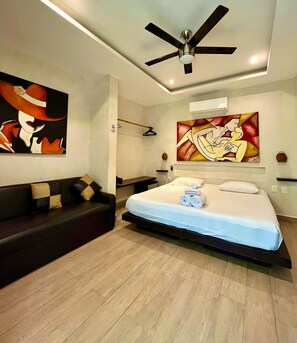 Deluxe Double Room, 1 King Bed with Sofa bed, Pool View | In-room safe, desk, free cribs/infant beds, free WiFi - Pacha Tulum Boutique Hotel (Tulum)