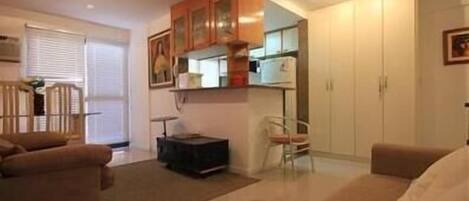 Standard Apartment, 2 Bedrooms | Living area | TV