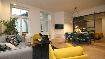 Apartment, 2 Bedrooms, Balcony | Living area