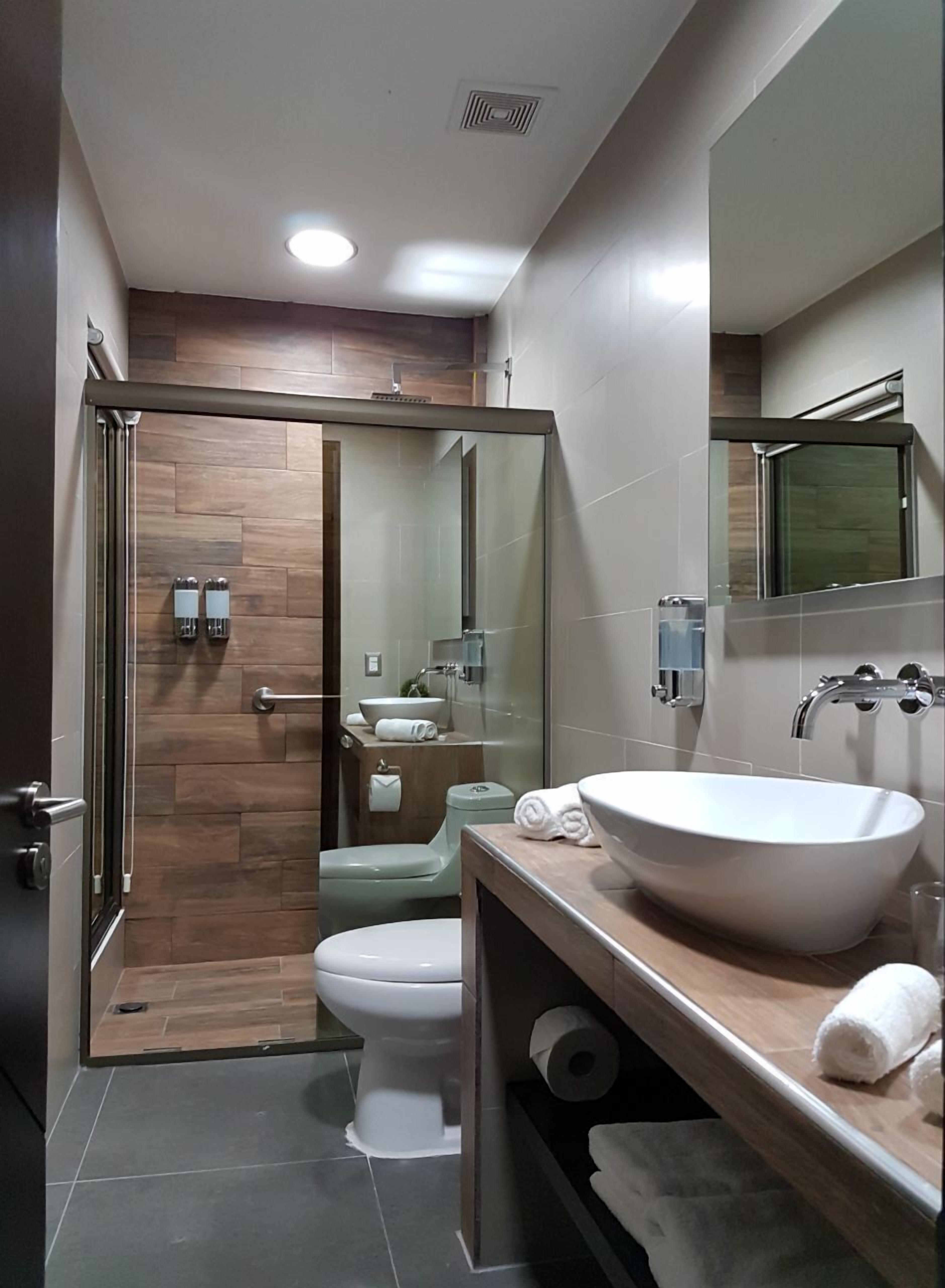 double room, 2 double beds | bathroom | shower, free toiletries, hair dryer, towels