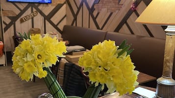 Speisen im Freien, serviert Mittagessen und Abendessen