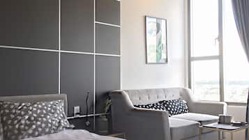 Standard Studio Suite, Kitchenette, City View | Individually decorated, individually furnished, desk, laptop workspace