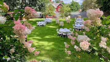 Outdoor wedding area