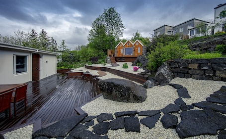 Luxury Villa, 3 Bedrooms, Sauna, City View | Terrace/patio. ICELAND SJF Villa , Hot tub & Outdoor Sauna Amazing Mountains View - 15 min to downtown
