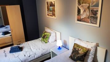 3 slaapkamers, een bureau, een strijkplank/strijkijzer, gratis wifi