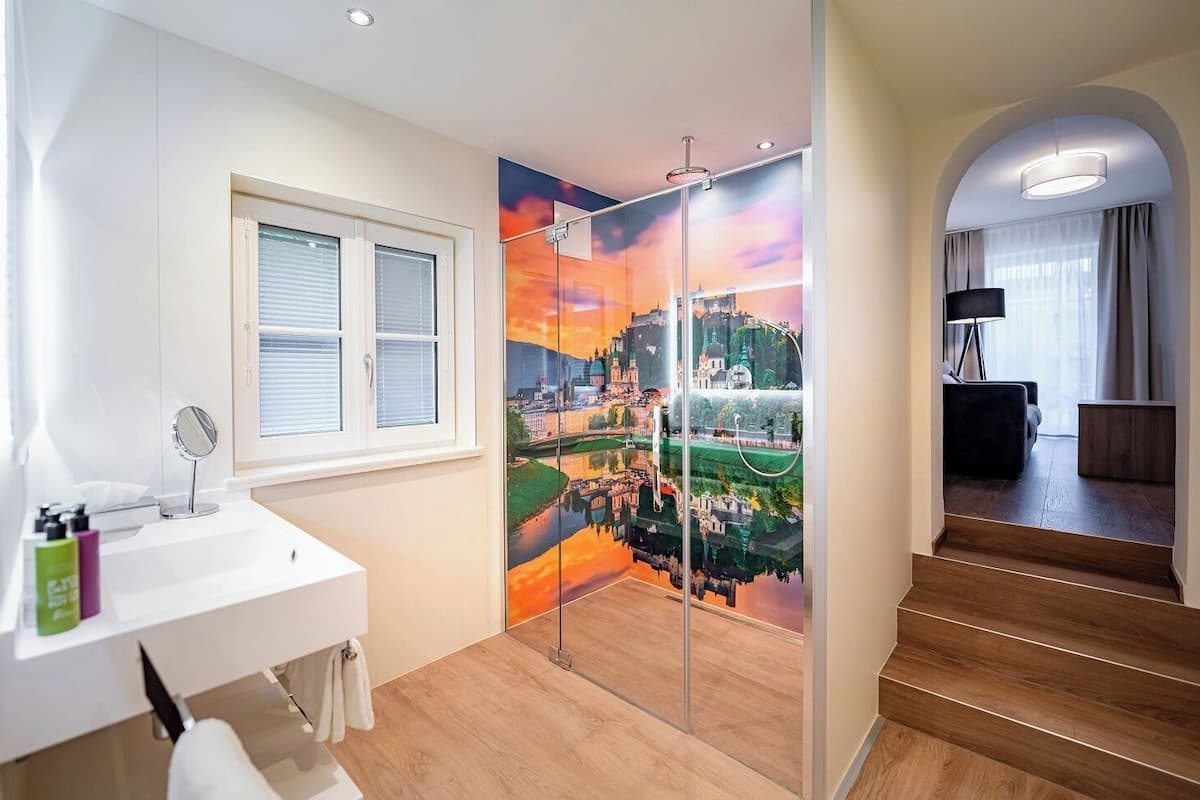 premium suite, terrace | bathroom | deep-soaking bathtub, free toiletries, hair dryer, bathrobes