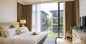 2 Bedrooms Deluxe Condo with Pool View | 2 dormitorios, tabla de planchar con plancha, camas supletorias