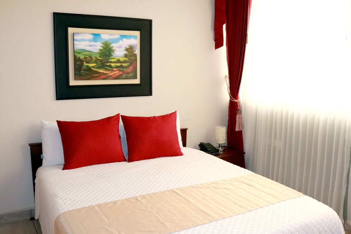 Desk, rollaway beds, free WiFi, wheelchair access