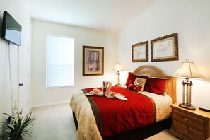 4 bedrooms, in-room safe, iron/ironing board, travel cot