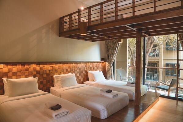 Quadruple Room | Free minibar items, in-room safe, desk, iron/ironing board - Gategaa Village (Chiang Mai)