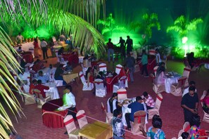 Outdoor banquet area