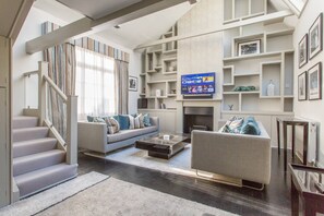 TV, fireplace, DVD player