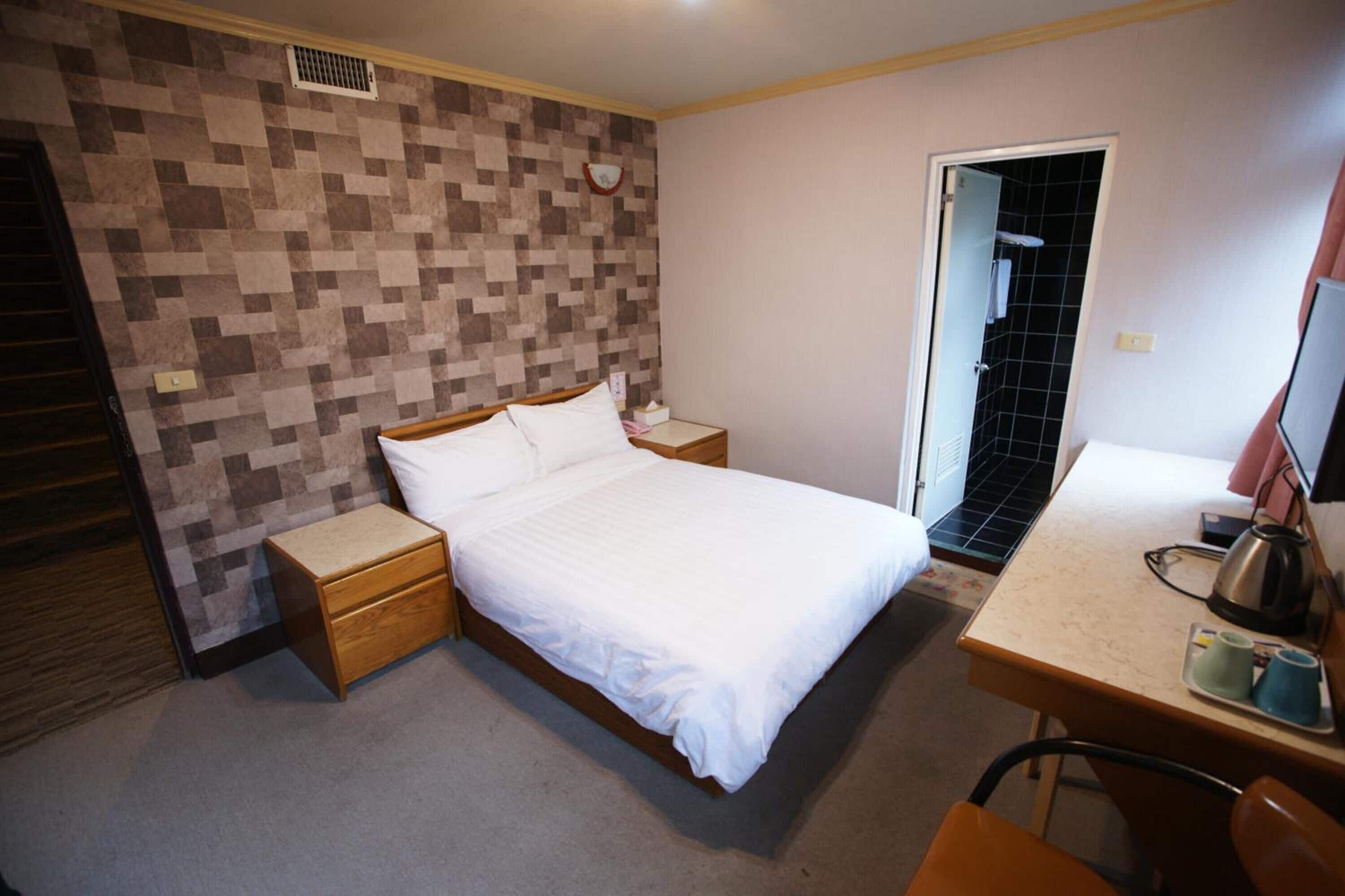 desk, laptop workspace, blackout curtains, free wifi