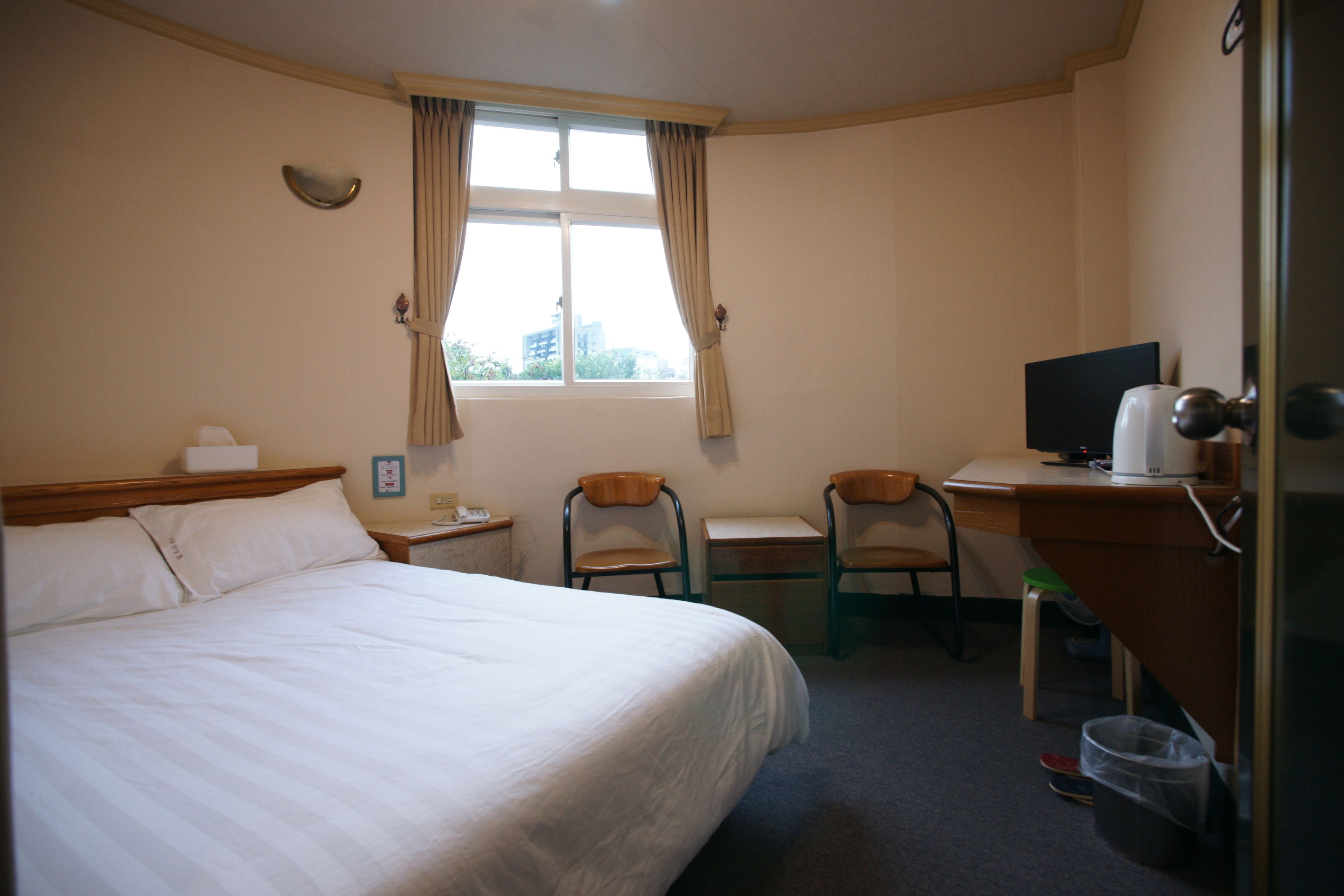 economy double room | desk, laptop workspace, blackout curtains, free wifi