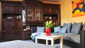 Télévision, cheminée