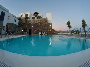 A heated pool
