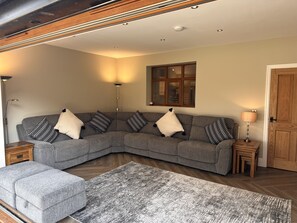 Smart TV, fireplace, DVD player, video library