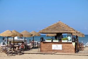 Beach nearby, 3 beach bars
