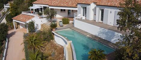 A heated pool