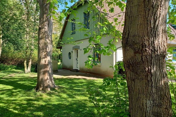 Blick auf die Terrasse der Ferienwohnung Weidenhof 8 A