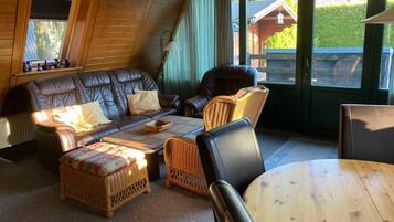 Televisión y chimenea