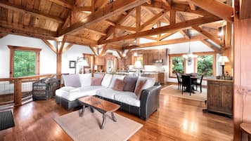 TV connectée, cheminée, lecteur de DVD, vidéothÚque